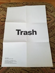 DAN COLEN TRASH AT GAGOSIAN GALLERY 2011 INVITE POSTER CARD DASH SNOW IRAK - Picture 1 of 5