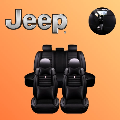 Funda de asiento de lujo de 5 asientos de cuero para todos Jeep Foto 1 de 4