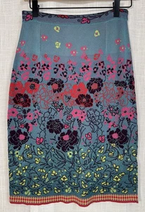 Ivko Woman Women’s 36 Small Bohemian Boho Knit Skirt Jacquard Floral Serbia - Picture 1 of 9
