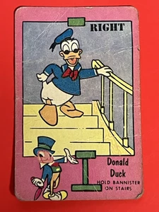 Russell Mickey Mouse Club Safety First Donald Duck 1950 - Hold Bannister PR - Imagen 1 de 3