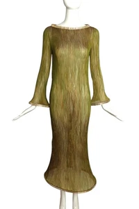 PIERRE CARDIN (HAUTE COUTURE) -2011 Plissé Organza Hoop Dress, Size 4 - Picture 1 of 6