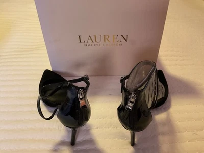 Nuevo Ralph Lauren Tacones Elegantes 3 1/2" Negro Talla 10 En Caja Foto 1 de 4