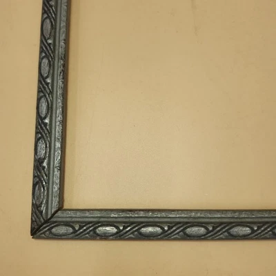 MARCO DE FOTOS de madera tallada MCM dorado plateado vintage FITs 8" x 10" sin vidrio Foto 1 de 4