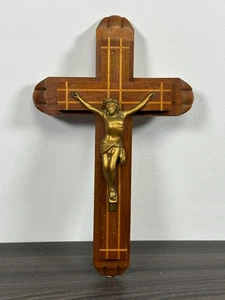 Vintage Jesus Kreuzigung Holzkreuz mit Geheimfach - Bild 1 von 16