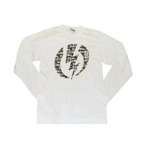 Camiseta Eléctrica Visual SNIP SCRIPT L/S Blanca Negra Rayo Para Hombre - Imagen 1 de 2