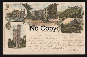 AK Litho Göttingen Bismarckthurm Ansichten gel.1896 - Bild 1 von 2