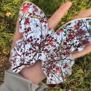Butterfly Shaped Mirror Photography Shooting Props Portable Mirrors W Small K2R9 - Picture 1 of 15
