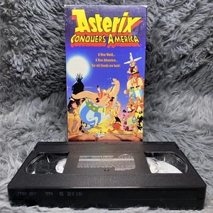 Asterix Conquers America VHS Tape 1996 Animated Kids Movie Show Rare Slip Sleeve - Picture 1 of 8