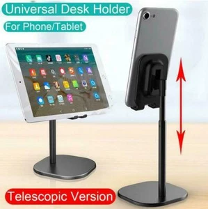 For Apple iPad Universal Metal Telescopic Phone Holder Desk Stand Samsung UpDown - Picture 1 of 14