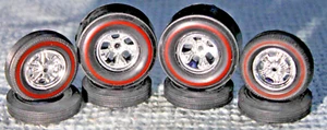 " 2 " (GOOD/YEAR WIDE "RED RING " DRAG RACING SLICKS & 2 FRONT &4 MAGS 1/25 - Picture 1 of 5