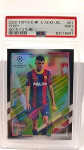 2020 Topps Chrome Pedri Neon Future ll card 39/99 - Picture 1 of 2