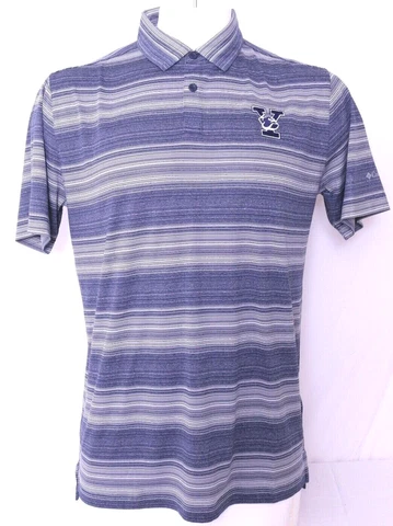 NEW Yale Bulldogs Navy Stripe Columbia Omni-Wick Slide SS Polo Shirt Men's XL Cover