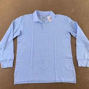 The Children's Place Boys Size XXL Husky Light Blue Knit Long Sleeve Polo NWT - Picture 1 of 8