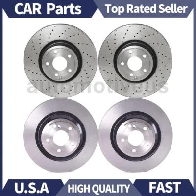 Front Rear Disc Brake Rotor 4X Brembo For Mercedes-Benz SL400 2015 2016 - Image 1 of 4
