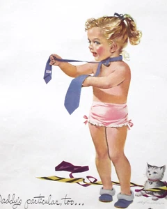 Impresión o lienzo - Anuncio de pañuelo de gasa (pastel de queso bebé) de Fritz Willis - Imagen 1 de 1