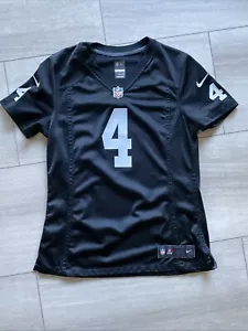 Nike Youth SZ M Las Vegas Raiders Derek Carr #4 Black Jersey NFL On Field - Picture 1 of 8