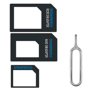 UNIVERSAL 4 EN 1 NANO MICRO SIM CARTES ADAPTATEUR CARTE TÉLÉPHONE PORTABLE TABLETTE - Z11 - Photo 1/4