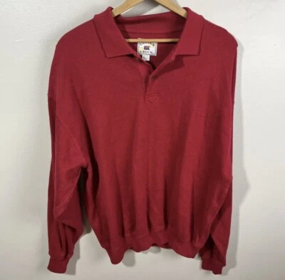 Vtg Cutter & Buck Red Polo Sweater Made In USA Men’s 2XL - Image 1 of 4