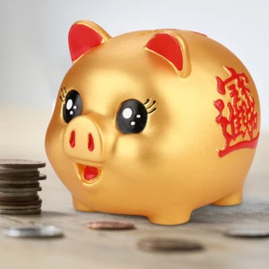 Cute Plastic Pig Bank Pig Toy Money Cash Collectible Saving Box New - Picture 1 of 7