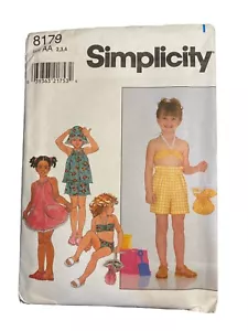Simplicity Muster # 8179 Kinder Kleid oder Top Shorts / Badeanzug / Mütze / Tasche - Bild 1 von 2