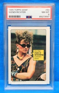 1985 TOPPS WWF # 64 Wendi Richter PSA 8 NM-MT # 89273597 - Picture 1 of 2