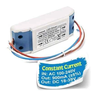 LED Driver 900mA (Constant Current Output) 18V-39V (Input 100-240V AC-DC) (6-... - Picture 1 of 3