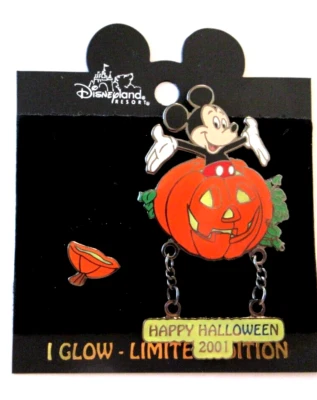 DLR 2001 HALLOWEEN PIN - MICKEY JUMPING OUT OF A JACK-O-LANTERN - LE 2400- #7488 — 第 1/3 张图片
