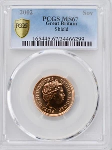 2002 Gold Sovereign PCGS MS67 Great Britain UK Uncirculated Royal Mint - Bild 1 von 3
