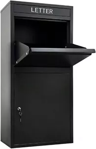 XL Package Delivery Box Galvanized Steel Parcel Drop Box Outside Parcel Mailbox - Picture 1 of 8