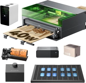 xTool S1 40W Laser Engraver and Cutter Machine, Deluxe Bundle +AP2 Purifier +IR - Picture 1 of 12