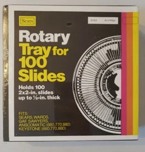 Sears Rotary Tray for 100 Slides Holds 100 2X2 inch Slides **SEALED** NOS VTG - Picture 1 of 2