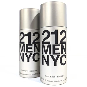 2x Carolina Herrera 212 NYC Men's Deodorant Spray, Deodorant for men 150ml - Picture 1 of 5