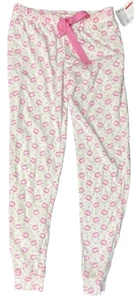 Jenni by Jennifer More Women Long sleep Pant Kiss Lips X-Small Pink - Picture 1 of 4