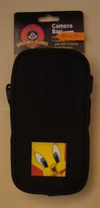 Vintage 1998 Looney Tunes Tweety Vogel Kamera Aufbewahrungstasche mit Gurt neuwertig auf Karte - Bild 1 von 4