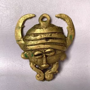 VERY RARE ANCIENT OLD BRONZE Indian style AMULET ARTIFACT VIKING STYLE ANTIQUE - Picture 1 of 4