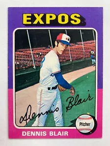 1975 Topps #521 Dennis Blair RC (Montreal Expos) ROOKIE! - Picture 1 of 2