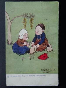 Little Hollander HE LOVES ME - HE LOVE ME NOT.... c1905 Raphael Tuck 680 - Picture 1 of 2