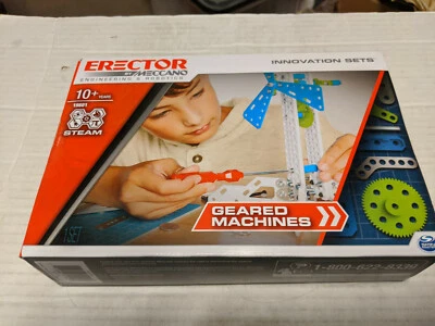 Meccano Erector Geared Machines S.T.E.A.M. Building Kit 188 pcs NEW  - Image 1 of 2