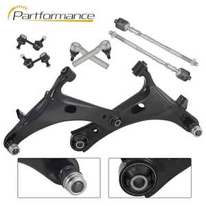 Front Lower Control Arms Tie Rods Sway Bar Links for 2005-2009 Subaru Legacy 8pc - Picture 1 of 8