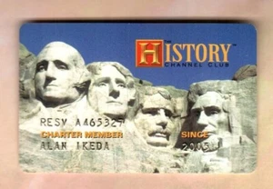 HISTORY CHANNEL CLUB Mount Rushmore ( 2005 ) Membership Card ( EXPIRED ) - Picture 1 of 2