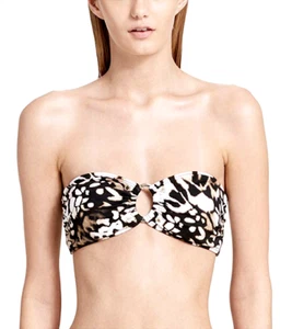 Calvin Klein Women's Printed Studded Bandeau Bikini Top, Bronze, S - Picture 1 of 2