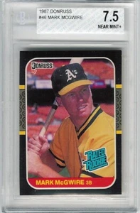 Donruss #46 1987 Mark McGwire radiocontrol BGS 7,5 casi nuevo+ - Imagen 1 de 1