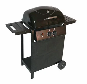 Garden Pleasure Gasgrill, 2 flammig Schwarz Grill BBQ Garten Terrasse Outdoor - Bild 1 von 1