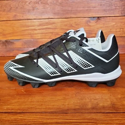 Adidas Afterburner 7 MD Baseball Cleats Black/White Men Sz 12 EG7623 New - Image 1 of 4