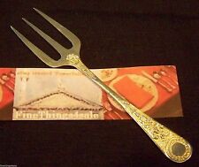 GRAND SHEFFIELD VICTORIAN PATTERN STYLE SILVER FLAT LARGE COLD MEAT SERVING FORK