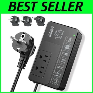 Smart 220V to 110V Voltage Converter with Surge Protection - Picture 1 of 8