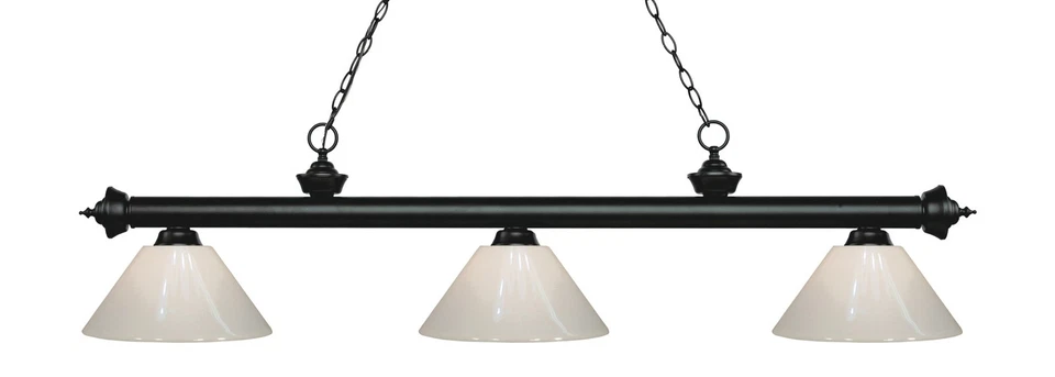 Z-Lite 200-3-PWH Riviera 3 Light 57"W Billiard Multi Light - Black - Image 1 of 1