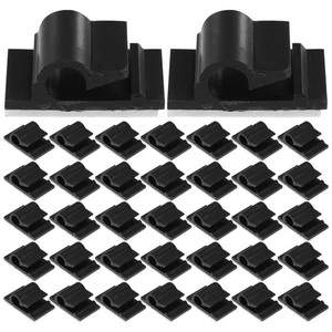 2 Clips de câble pour carte de ligne de serrage pour fil de bureau cordon auto-adhésif bien rangé - Photo 1/12