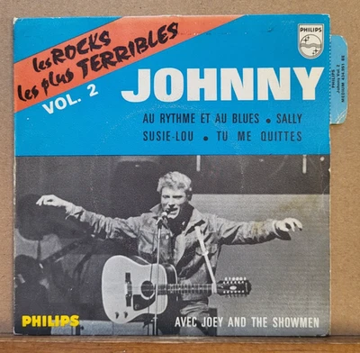 D -Johnny Hallyday Les Rocks Vol 2 45T GRANULEUSE LANGUETTE Label BLEU Trés RARE - Photo 1/3