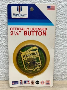 Vtg Seattle Seahawks NFL Officially Licensed Button Pin By WinCraft Made In USA - Picture 1 of 4
